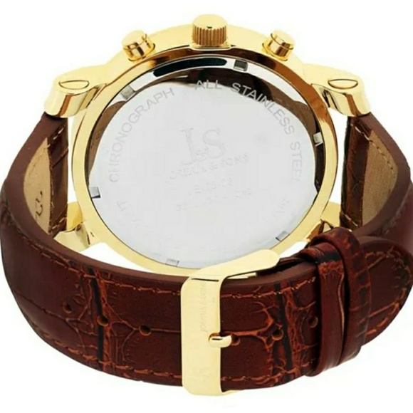 Joshua Sons Men's Diamond Chrono Watch